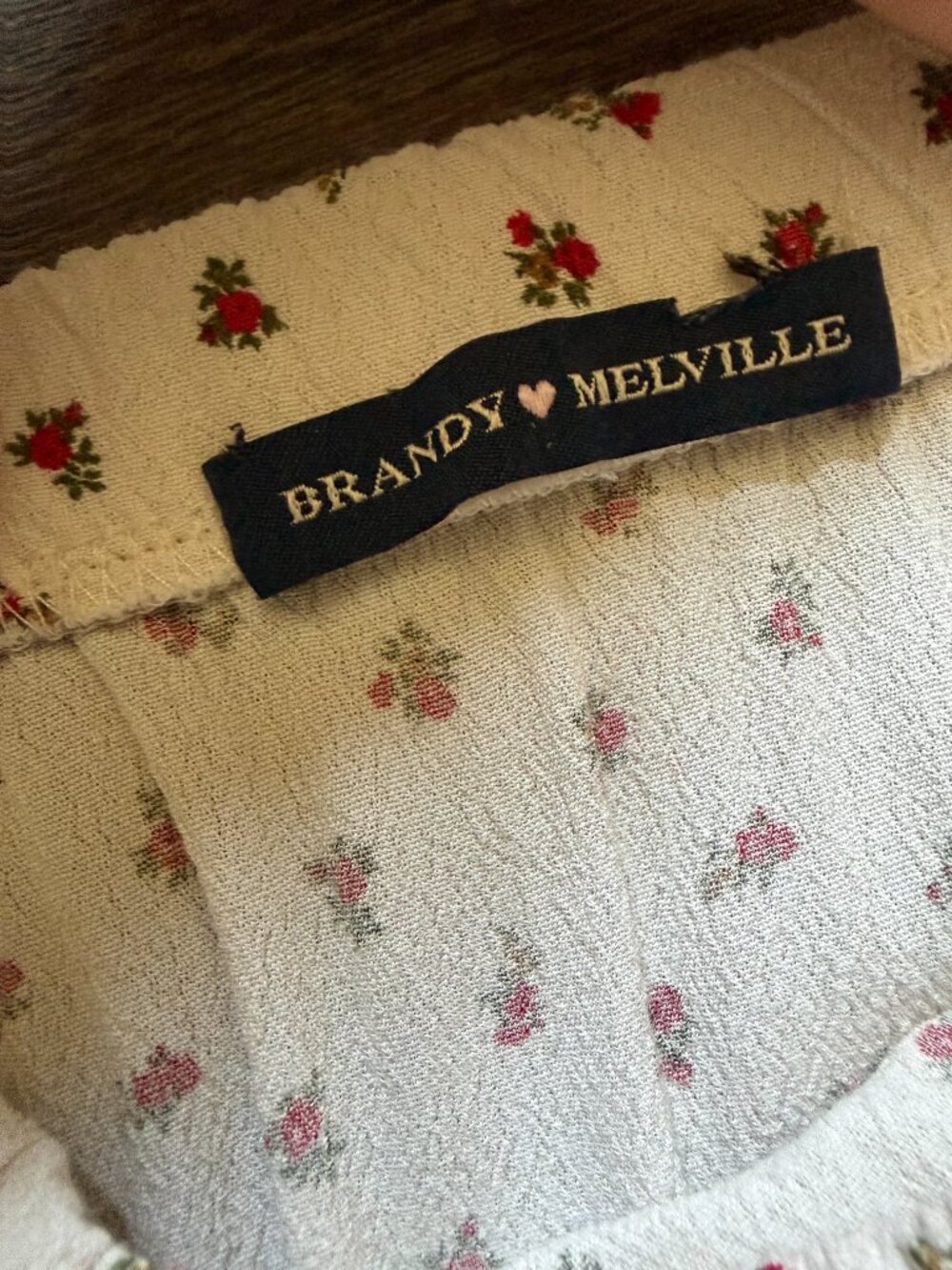 Brandy Melville Izzy White & Red Floral Maxi Skirt Tiered Boho - Picture 3 of 5